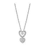 Loving Hearts Birthstone Pendant - April (Diamond)