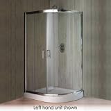 Offset Quadrant Shower Enclosure including Shower Tray 1200mm X 800mm Shower Hand Right