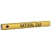 Brady 4097-A Snap-On 3/4" - 1-3/8" Outside Pipe Diameter B-915 Coiled Printed Plastic Sheet Black On Yellow Color Pipe Marker Legend "Natural Gas"