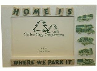 Horizontal RV Themed Picture Photo Frame With 