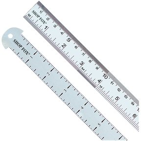 Buy Shop Fox D2828 12″ Stainless Steel Inch/Metric Ruler