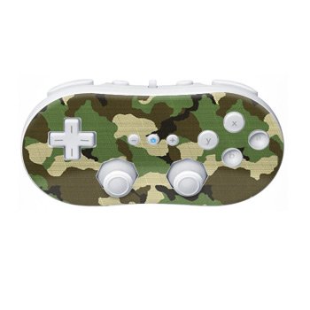 Woodland Camo Design Nintendo Wii Classic Controller Protector Skin Decal Sticker