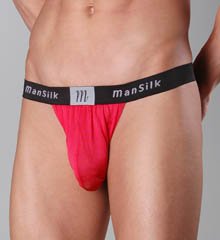 Mansilk Silk Knit Pouch Thong (M210)