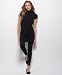 Pure & Simple Short-Sleeved Pleated Jersey Turtleneck Dress