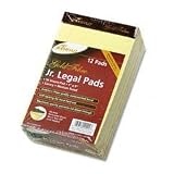 Ampad Gold Fibre Jr. Legal Size Perforated Pad, 5 x 8, Canary Yellow Paper, Ruled, 50 Sheets Per Pad, 12 Pack (20-004)