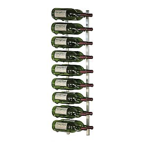 See Vintage View 18-Magnum Bottle Wall Mounted Wine Storage Rack Color - Nickel