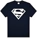 Search : Superman Navy and White Shield Logo T-Shirt