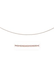 2.5mm 14K Rose Gold Pendant Chain with Textured Links