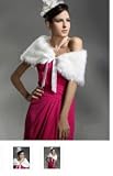 Clearance sale FAUX FUR IVORY WRAP SHRUG BOLERO STOLE SHAWL FOR party even