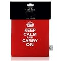 Apple iPad 2 / New iPad 3 Sock Keep Calm and Carry On Red /White Case Cover Protector Compatible with Smart Cover From Keep Talking Shop iPad Accessories