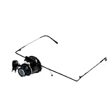 uxcell　20X時計修理拡大鏡　LEDライト　ブラック　金属のガラスフレーム　プラスチックのケース