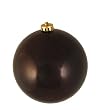 Shiny Chocolate Brown Commercial Shatterproof Christmas Ball Ornament 6" (150mm)