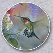 AutoCoaster ~ Hummingbird / Honeysuckle ~ Tile Drink Coaster for car cupholde...