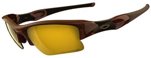 Oakley Men's Flak Jacket Polarized XLJ Sunglasses,Polished Rootbeer Frame/Gold Lens,one size