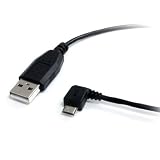 StarTech 3-Feet Micro USB Cable - A to Left Angle Micro B (UUSBHAUB3LA)