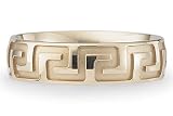 BENCHMARK 14K Yellow Gold 6mm Carved Greek Key Ring (Sz 4 - 8)