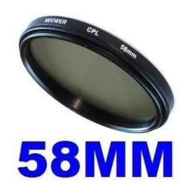 58MM Circular Polarizing Filter (CPL) for Kodak, Nikon, Canon & ANY Camera with a 58MM Filter Thread!