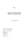 Human factors in ship design and operation : RINA, 25-26 February 2009