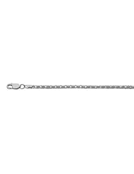 Sterling Silver Rhodium Plated Popcorn Rope Chain (2.2mm)