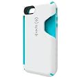 Speck Products CandyShell Card Case for iPhone 4/4S - 1 Pack - Carrying Case - Retail Packaging - White/Peacock
