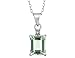 Green Amethyst Pendant with Diamond Accent 3.0 title=