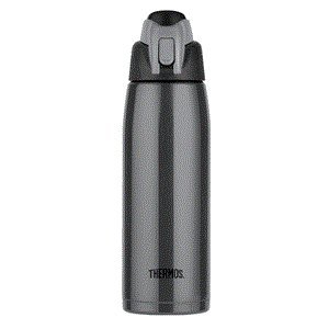 Thermos Vacuum Insulated 24 Ounce Stainless Steel Hydration Bottle, Charcoal