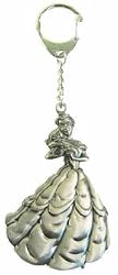 Belle Beauty and the Beast Pewter Key Chain