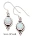 Sterling Silver Synthetic Opal Concho Three Dots Earrings