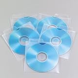 CD Pockets with Tab, Tuck-In Flap, Clear Polypropylene, 25 per Pack