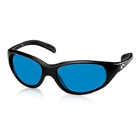 Costa Del Mar Wave Killer Sunglasses - Black Frame, Blue Mirror Glass Lenses