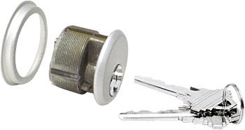 CRL Aluminum Finish Single Mortise Cylinder - Schlage 