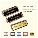 Name Plate with Solid Walnut Holder for Desk, Semi Permanent (COS086990) Category: Name Plates