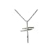 3 Diamond Cross Pendant 0.01 ct. in 14K White Gold with Chain - 16''