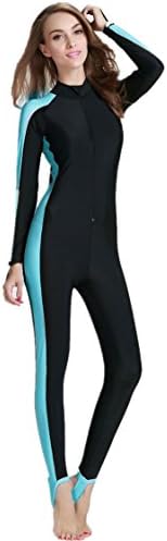 LANBAOSI Women's Fitness Surfing Suit One Piece Long Sleeve Lycra Rashguard Medium Sky2