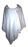 40% Off Super Soft Baby Alpaca Wool Reversible Shawl Wrap Cape Pure Solid Snow White