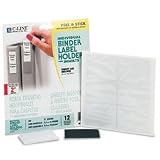 Self-Adhesive Label Holders for 2 Binders, Inserts Included, 12/Pack CLI70023