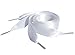 Pimp My Shoes, Youth's White Satin Ribbon Shoelaces/Shoe Strings to Fit Youths Converse Hi Top sneakers US Sizes 11 to 3