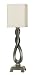 Cal Lighting BO-293BF Spiral Resin Buffet Table Lamp Fixture, Antique Silver
