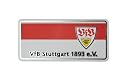 VfB Stuttgart Fanartikel: Fanlabel gro&szlig;, Metallschild mit Doppelfunktion Magnet & Aufkleber, 16,4 x 7,7cm, Logo