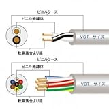 富士電線 ビニルキャブタイヤケーブル 3.5m㎡ 5心 100m巻 VCT3.5SQ×5C×100m