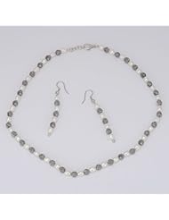 925 Sterling Silver Beads Pearl Gemstone Necklace And Earring Ethnic Fashion Jewelry