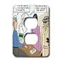 Rich Diesslins Funny Religious Light Cartoons - God Id Needed at Video Check-Out - Light Switch Covers - 2 plug outlet cover