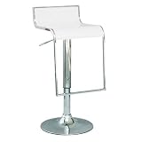 Tabouret de bar design - chrom&eacute; blanc - M-90031-4/170