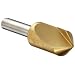 Magafor 48241270 4824 Series 1 Flute, 82 Degrees Cutting Angle, 1/2" Cutting Length Cobalt Steel Titanium Nitride (TiN) Combination Countersink And Chamfering Bit