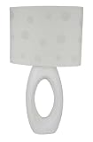 Glenna Jean Lamp - White Oval Base and Polka Dot Shade