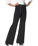 Style&co. Wide-Leg Pants with Silver Chain Belt