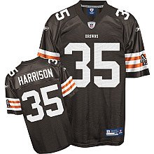 Jerome Harrison Jersey: Reebok Brown #35 Cleveland Browns Replica Jersey - Large