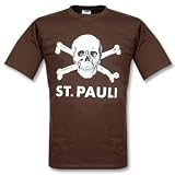 St Pauli Totenkopf T-Shirt braun