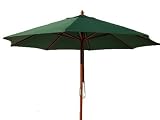 Deluxe 9 Foot Forest Green Outdoor Patio Deck Commerical Market Umbrella, Tilt