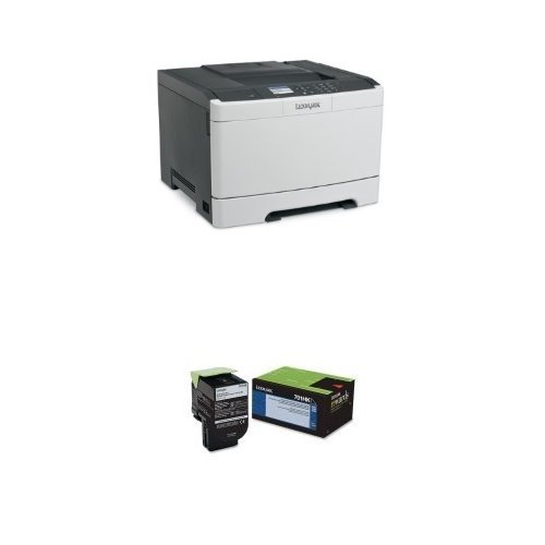 Lexmark CS410n Color Laser Printer & Lexmark 70C1HK0 Black High Yield